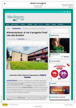 Città di Castello - Alimentazione: al via il progetto Food Lab alla Bufalini - ALTO TEVERE OGGI - Rassegna Stampa 17/02/2026