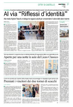 Città di Castello - Servizio Civile Spazio ai giovani - CORRIERE DELL'UMBRIA - Rassegna Stampa 27/03/2026