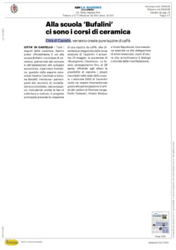 Città di Castello - Alla scuola `Bufalini` ci sono i corsi di ceramica - NAZIONE UMBRIA PERUGIA - Rassegna Stampa 26/04/2026